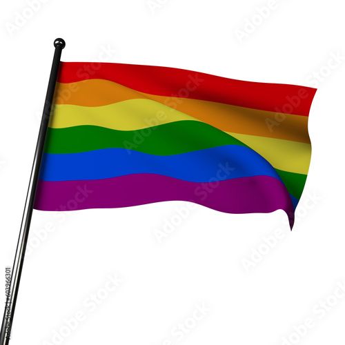 Rainbow Pride Flag: Celebrating LGBTQ+ Pride and Unity (ID: 603966301)