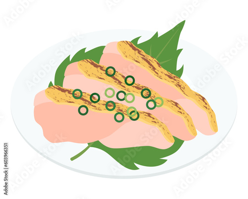 鶏のたたきのイラスト