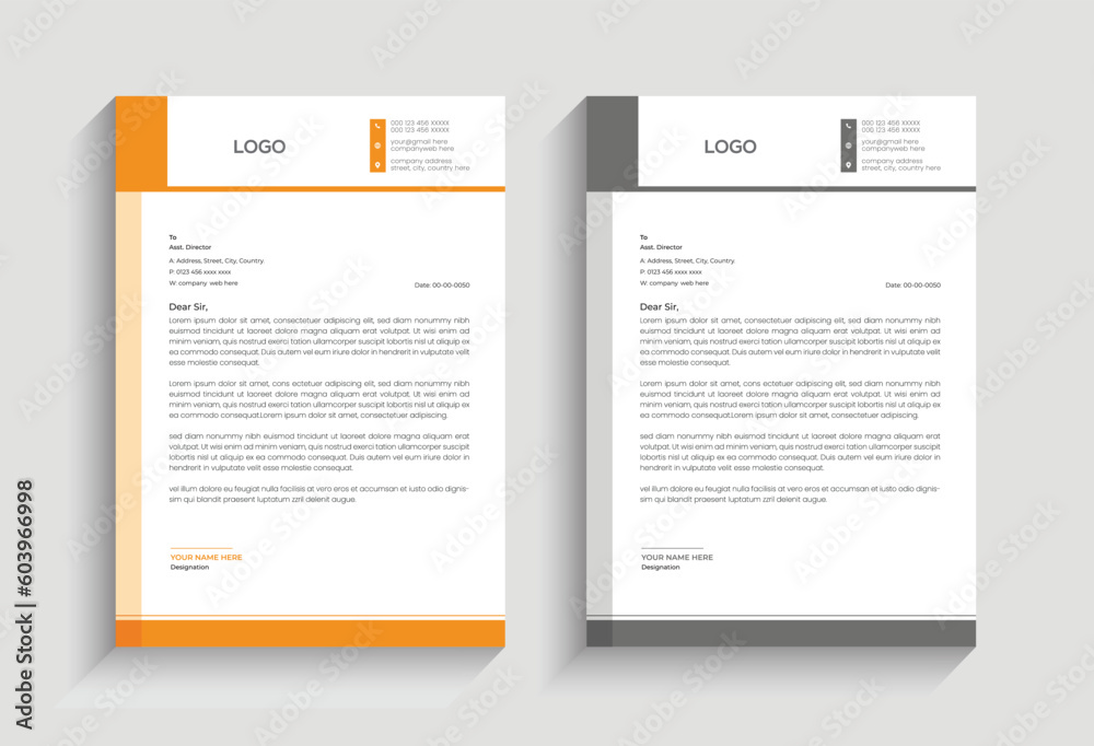 corporate and minimal business letterhead design template corporate and minimal business letterhead design template