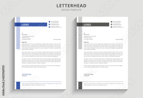 corporate and minimal business letterhead design template