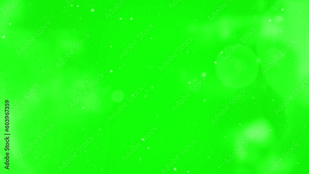 Underwater dust or air particles background green screen version 4K version. Good for under water environment, air dust, for adding chemical particles, fish.