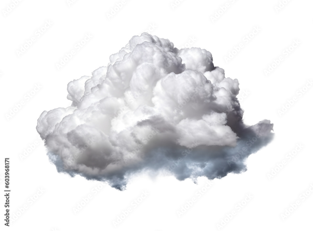 white clouds isolated on transparent background . made with generative Ai. - obrazy, fototapety, plakaty 