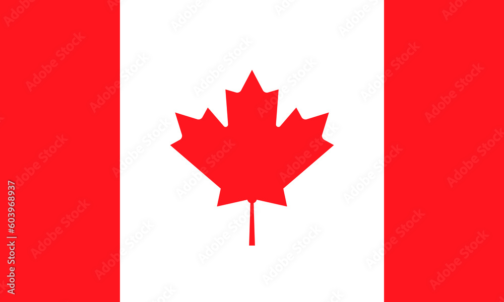 Naklejka premium Vector illustration of Canada flag