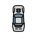 automobile car top view color icon vector. automobile car top view sign. isolated symbol illustration