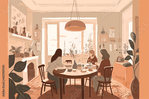 Slow Living Interior, Space For Family and Friends, Fresh Minimal Decor