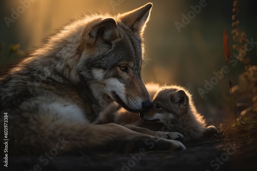 mothers, day, mothersday, wolf, animal, wild, dog, wildlife, mammal, predator, grey, gray, nature, canine, canis lupus, fur, canis, carnivore, coyote, head, face, zoo, generative ai