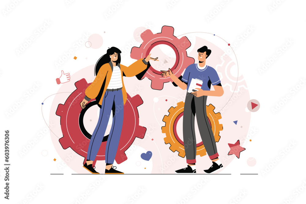 Vector creative illustration of business graphic, company Vector creative illustration of business graphic, company
