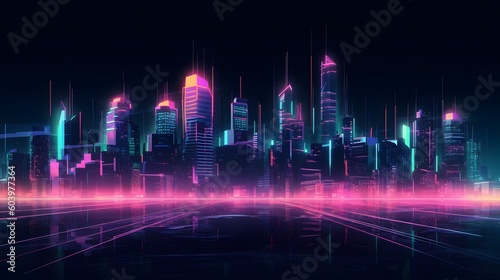 Generative Ai. Neon city