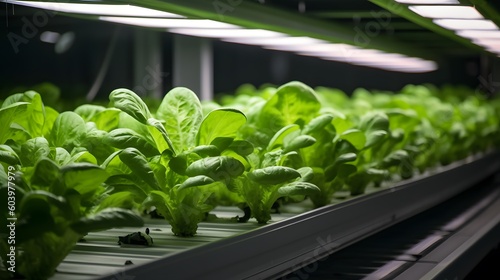 Generative Ai. Agricultural crops in a greenhouse 