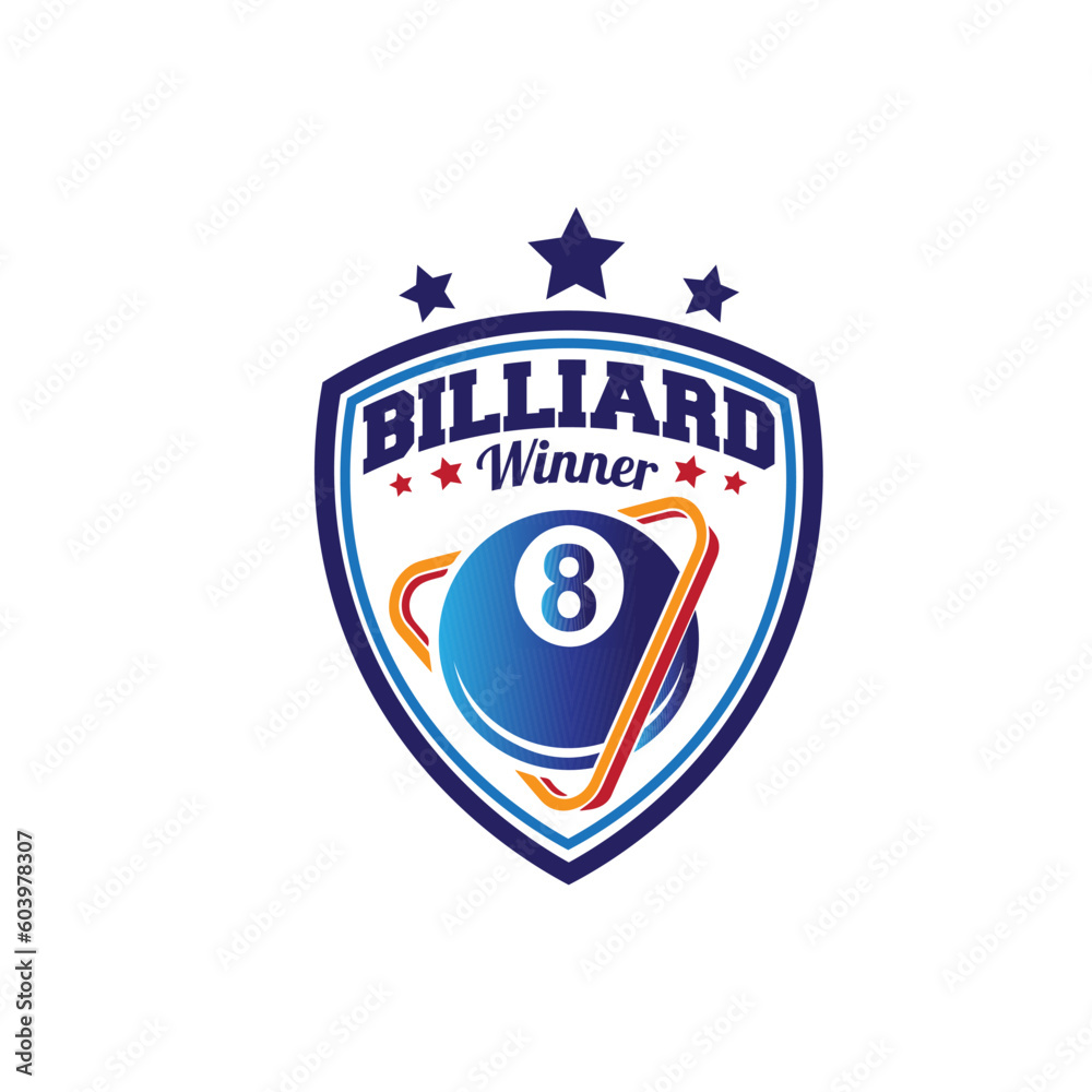 design logo billiard vector illustration