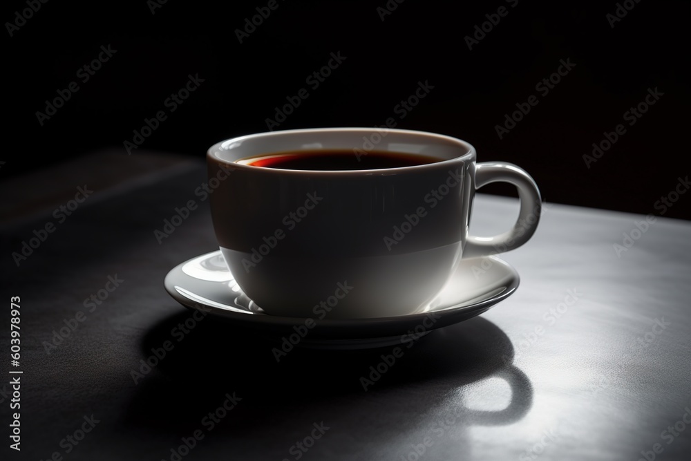 cup of coffee on black cup of coffee on black
