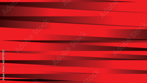 Premium horizontal lines abstract red background with dynamic shadows. Vector illustration. eps10