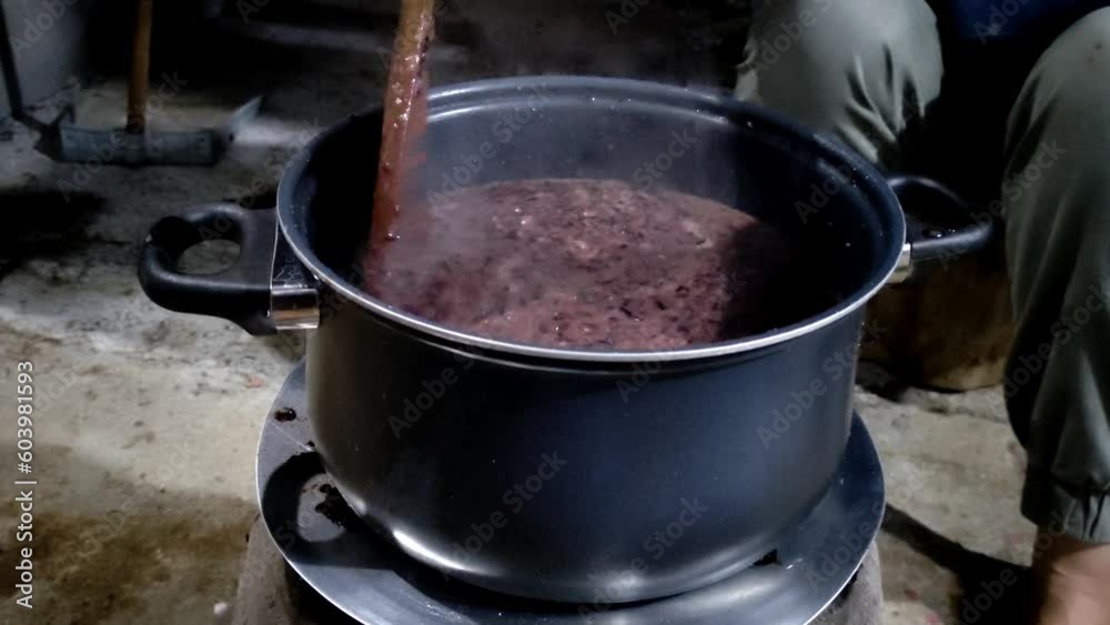 stirred madu mongso, a traditional food from Java Indonesia stirred madu mongso, a traditional food from Java Indonesia