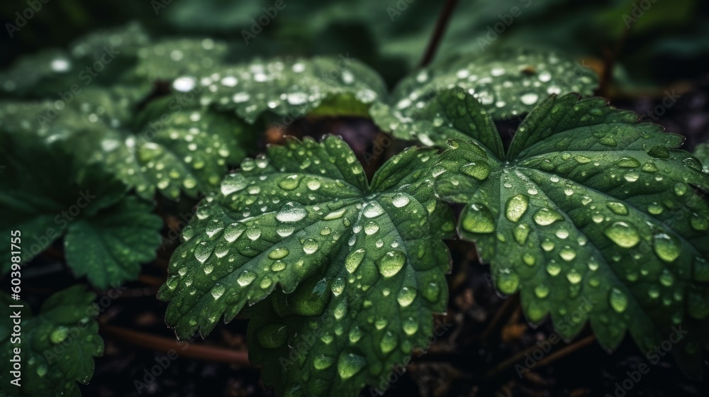rain drops on leaves rain drops on leaves