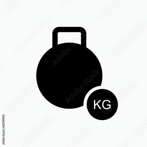 Weight Icon. Heaviness, Gym Symbol for Design, Presentation, Website or Apps Elements – Vector.   