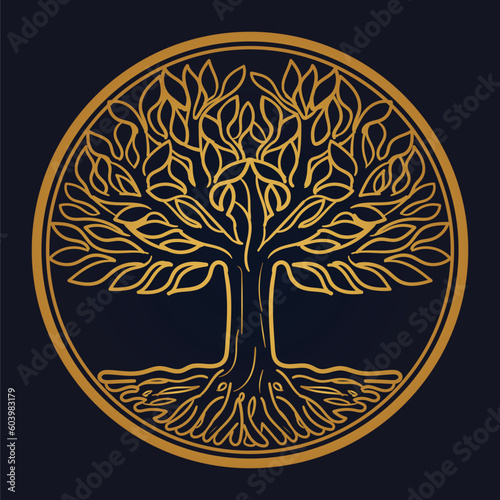 Tree of Life , Yggdrasil vector	
