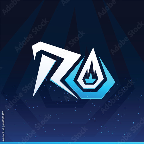 PNG Template for RO or RU logo as perceived. can be used by gamers or streams while streaming for their fans on twitch or other gaming platform. Sharp edged logo symbol is perfect for many profiles.