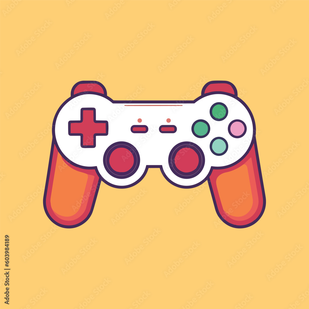 A cartoon illustration of a game controller A cartoon illustration of a game controller
