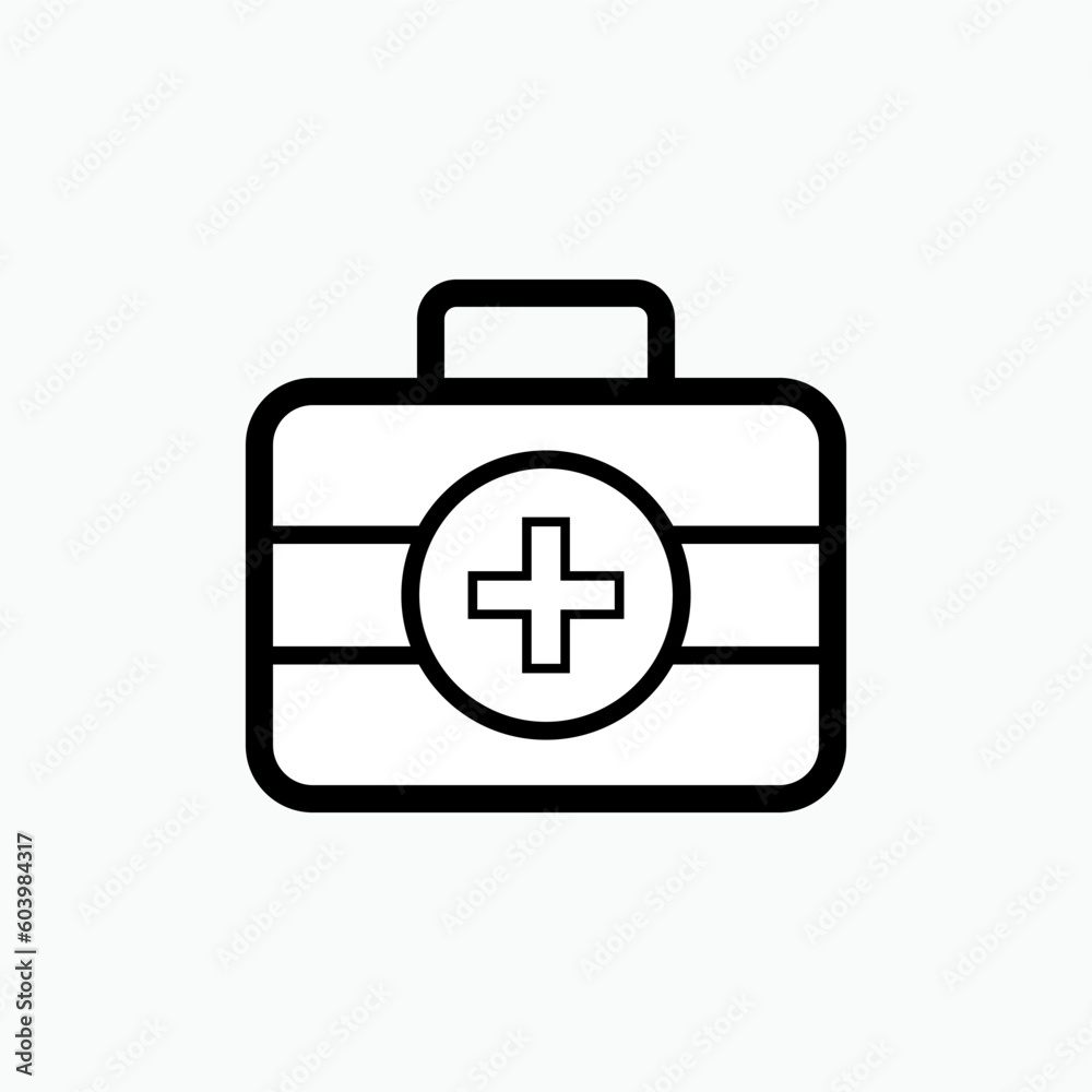 Medical Kit Icon. Doctor Equipment, Paramedic Bag Symbol for Design, Presentation, Website or Apps Elements – Vector Medical Kit Icon. Doctor Equipment, Paramedic Bag Symbol for Design, Presentation, Website or Apps Elements – Vector