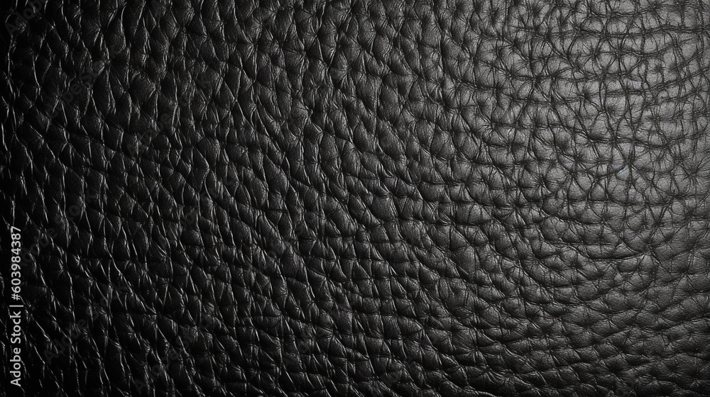 Black Leather Fabric Texture Background - Textile Material - Generative AI Black Leather Fabric Texture Background - Textile Material - Generative AI