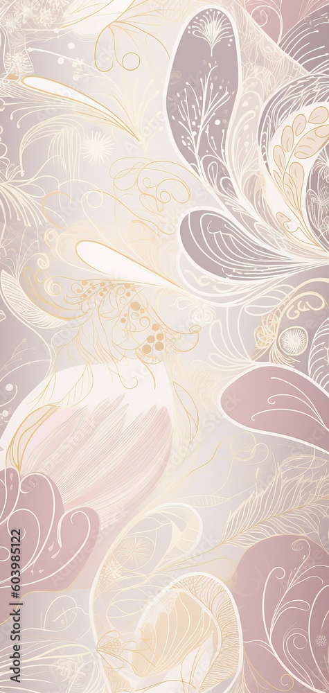 Abstract pastel tones with fine golden lines, vertical wall art, Generative Ai Abstract pastel tones with fine golden lines, vertical wall art, Generative Ai