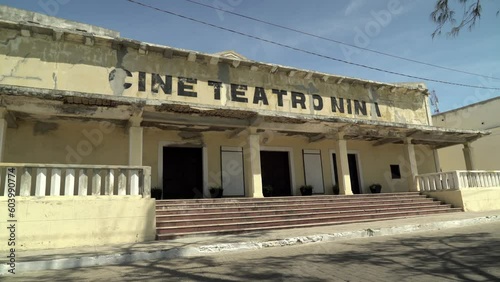 Old Abandoned Movie Theater on Island of Mozambique photo