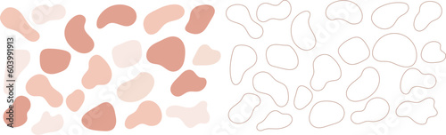 Wallpaper Mural Abstract organic shape. modern blotch shape. Liquid basic shapes. Organic amoeba blob shape abstract colorful vector illustration. Basic stains geometric, isolated elements on white background Torontodigital.ca