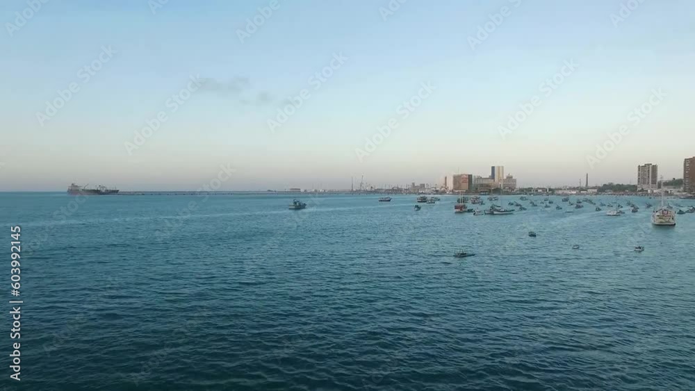 view of the port along with sea view of the port along with sea