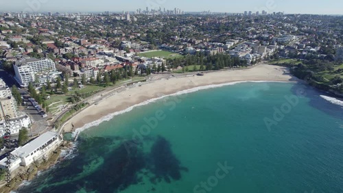 Wallpaper Mural Turquoise Ocean Of Coogee Beach At Daytime In Sydney, NSW, Australia - aerial shot Torontodigital.ca