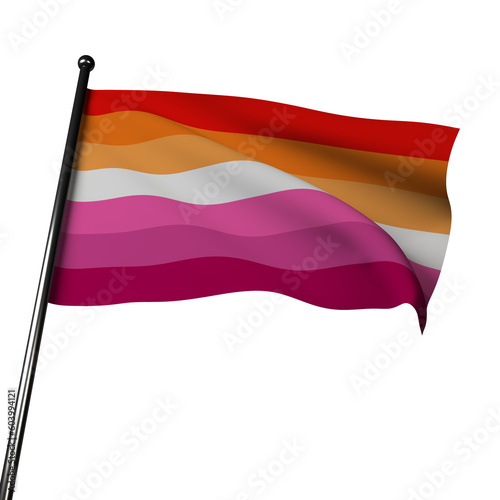 Lesbian Pride Flag: Embracing LGBTQ Symbolism (ID: 603994121)
