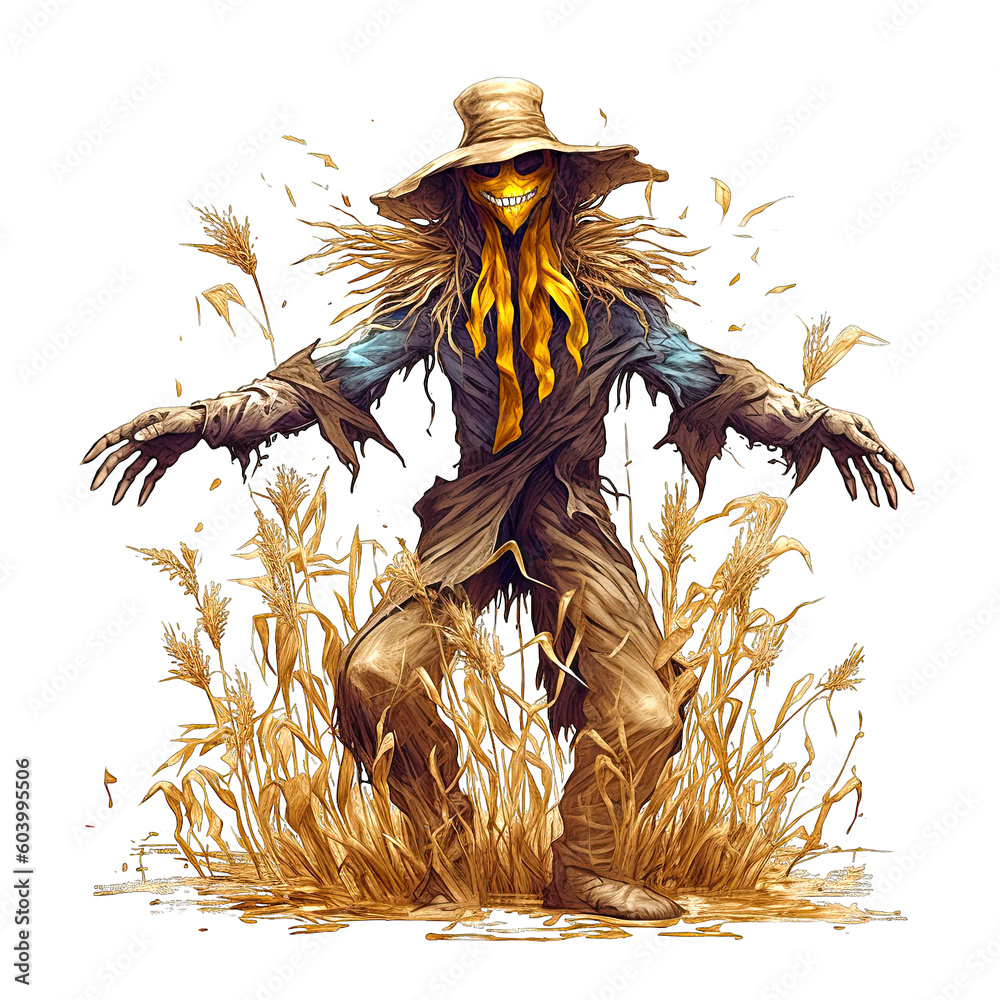 scarecrow, fantasy art, isolated on transparent background, ai ...