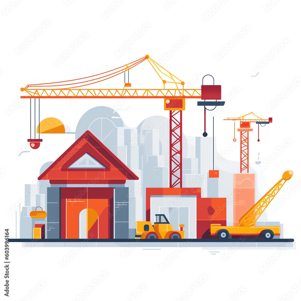 Thin line flat design of website under construction, web page building ...