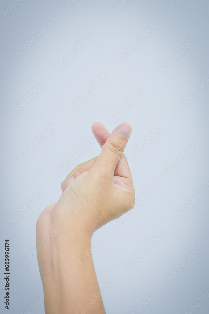 Empty hand making heart shape isolated on white background Empty hand making heart shape isolated on white background
