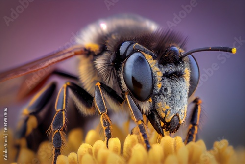 close up on a bee ai generated © Artsy