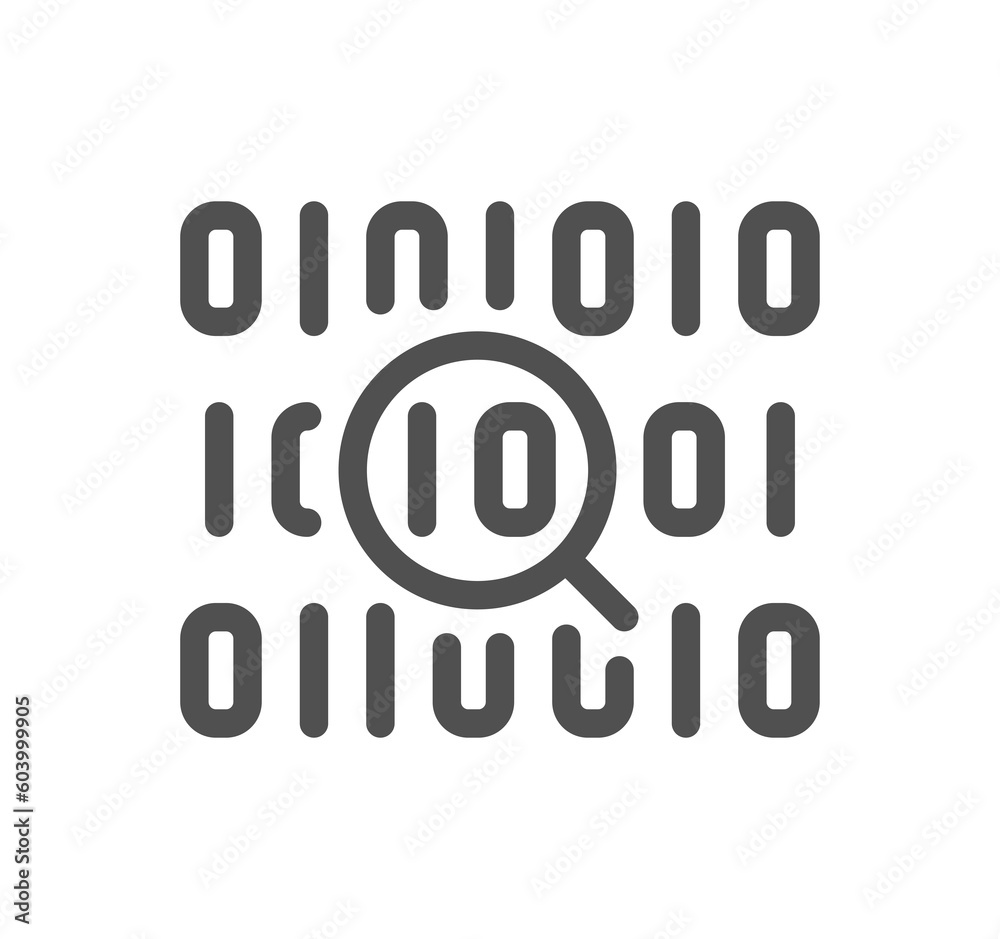 Data analysis related icon outline and linear symbol.