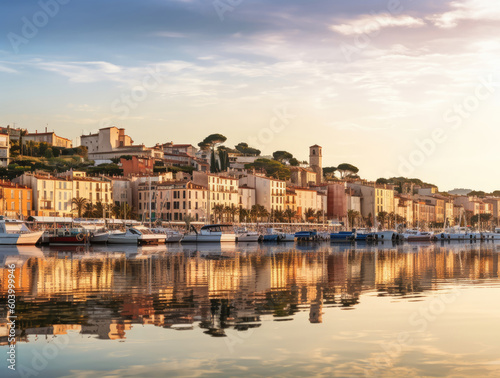 Panoramic view of the city of Cannes, France
