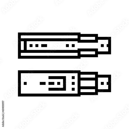 drawer slide hardware furniture fitting line icon vector. drawer slide hardware furniture fitting sign. isolated contour symbol black illustration