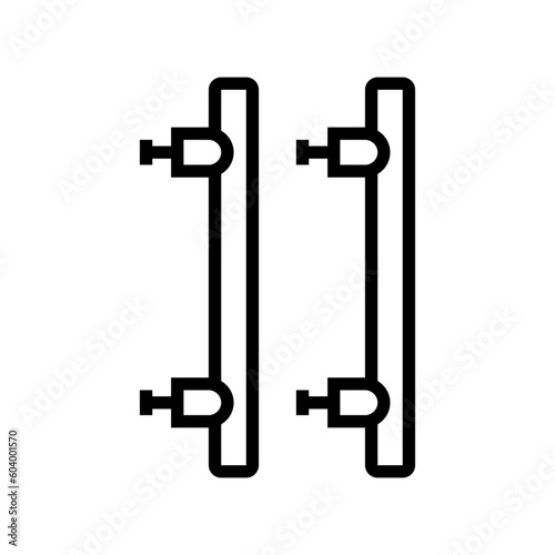 cabinet handle hardware furniture fitting line icon vector. cabinet handle hardware furniture fitting sign. isolated contour symbol black illustration