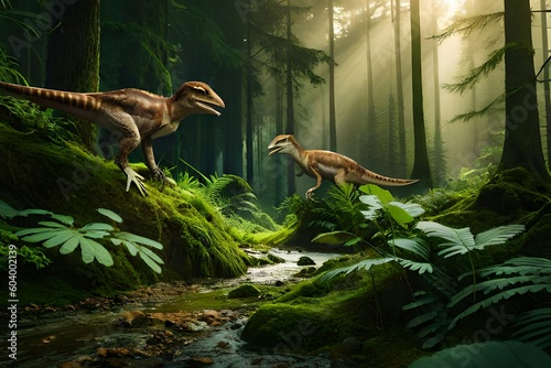 dinosaur in jungle  © SadiGrapher