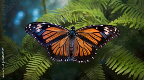 Generative AI Monarch butterfly on a flower