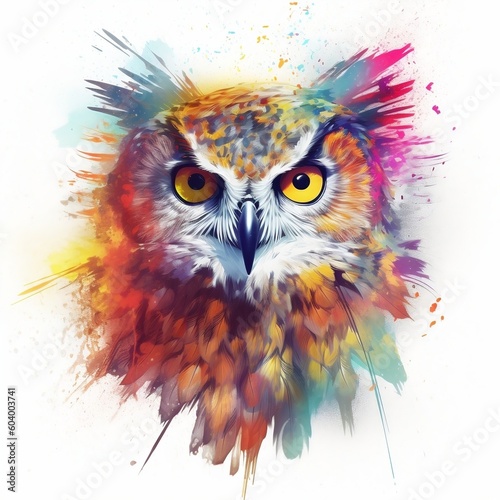 Colorful Owl Portrait. AI ©  Creative_studio