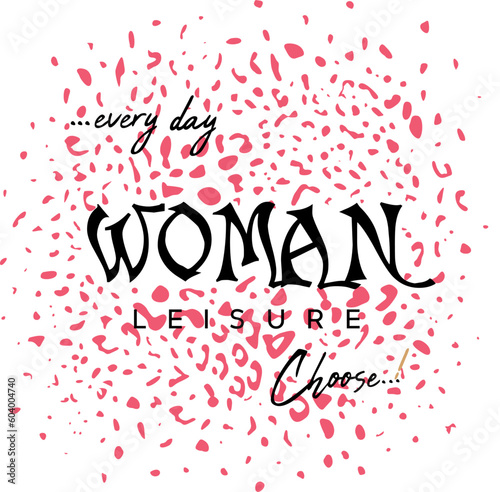 print pattern with lettering and leopard print