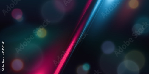 Dark background with bokeh effect. Abstract vector