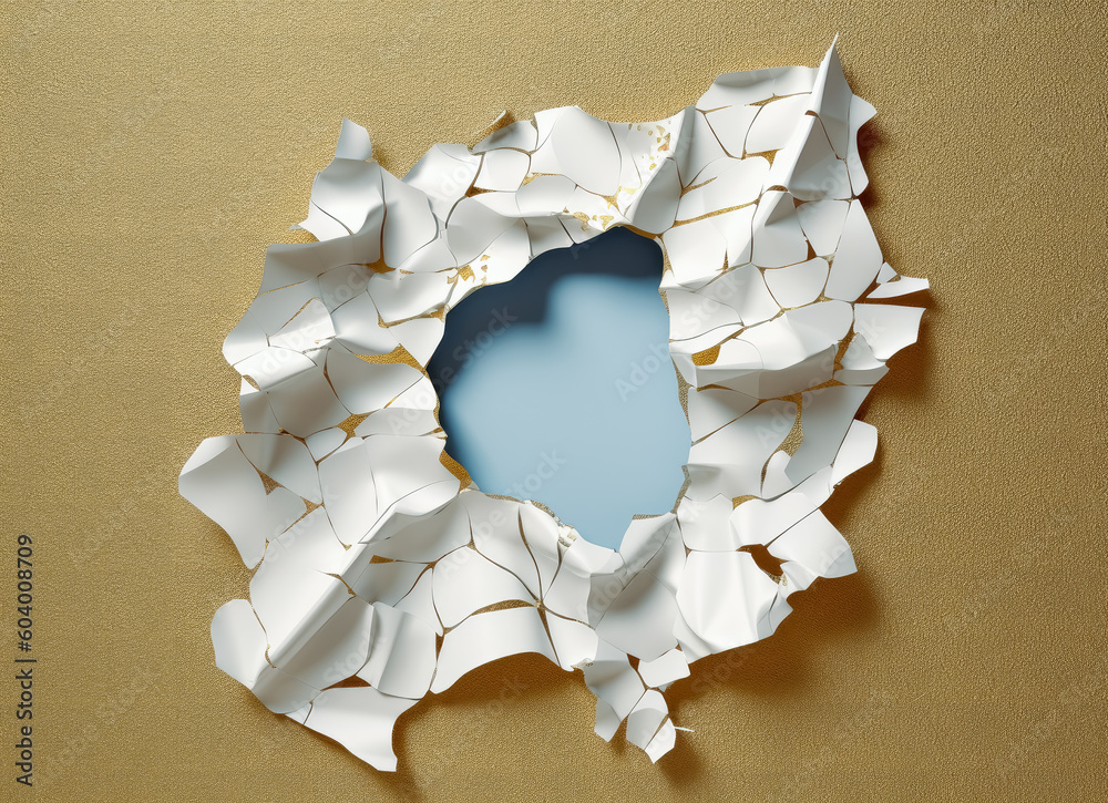 Paper Ripping Through Background Realistic torn paper backgrounds. Ripped background with copy space ...