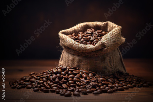 Coffee beans in sack