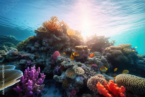 coral reef in sea