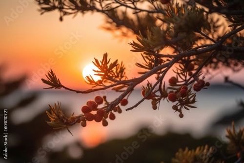 sunset in the mountains