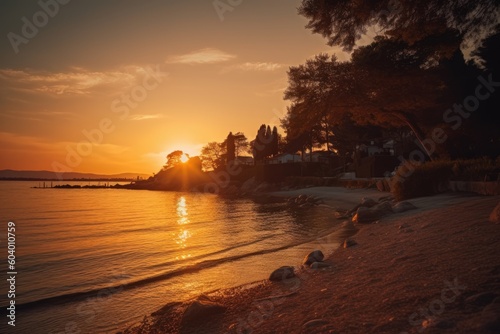 sunset over the sea