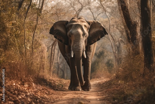 elephant on road