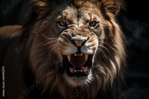 a lion is angry